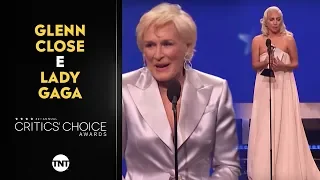 GLENN CLOSE E LADY GAGA EMPATAM NO CRITICS' CHOICE AWARDS | #CRITICSTNT