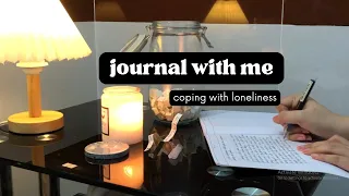 journal with me in a lonely night | asmr with soft rain sounds | 25 minute journaling to calm down