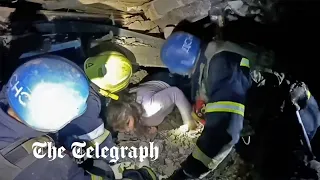 Ukraine family trapped under rubble after Russian missile strikes in Zaporizhzhia