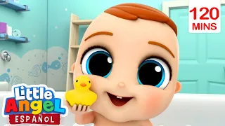 Bebé Juan aprende a bañarse | Canciones Infantiles con Bebé Juan🎵| Little Angel Español