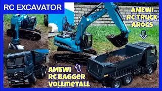 AMEWI EXCAVATOR Full Metal loads AROCS Truck Tipper AMEWI Wheel Loader loads FULL METAL AROCS Truck