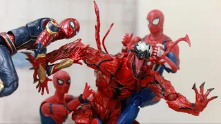SPIDER MAN vs CARNAGE Symbiote Mutation in Spider-verse | Figure Stopmotion
