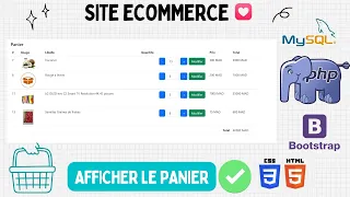 27-  PANIER - Afficher le panier php darija, modifier le panier php darija