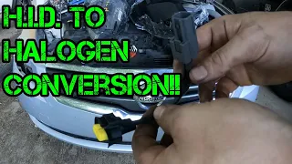 07-12 Nissan Altima H.I.D to Halogen Headlight Conversion!!!