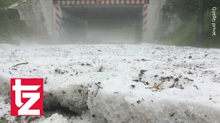 Mega-Hagel im Münchener Umland