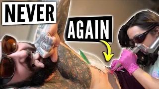 My MOST PAINFUL Experience YET Doing Laser Tattoo Removal