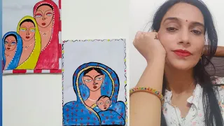 Diy  home decor bukram  shit painting  kre asani se 10 rs. M