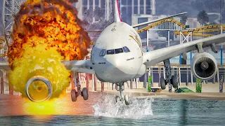 Emergency Landing failed GTA V movie (Realistic plane Crashing)