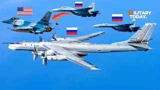 The US can't Intercept !! Russian Fighter Jets Guard T-95ms Strategic Bombers