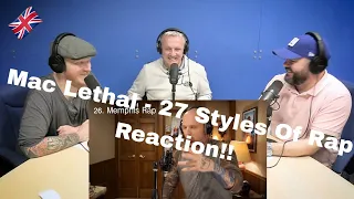 Mac Lethal - 27 Styles of Rapping REACTION!! | OFFICE BLOKES REACT!!