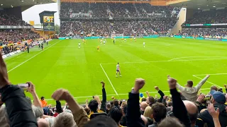 Final minutes and full time scenes as Wolves beat Man City (30/9/23)