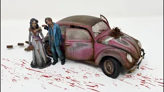 Bloody Zombie VW Beetle for New Diorama 1:35