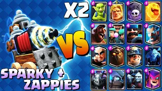 SPARKY + ZAPPIES vs ALL CARDS X2 - Clash Royale Challenge #361