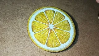 How to draw lemon slice easly | Realistic lemon slice drawing 🍋