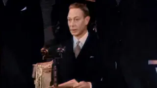 Colourised: King George VI Reopens Parliament After Refurbishment (1950) [Excerpt, British Pathé]