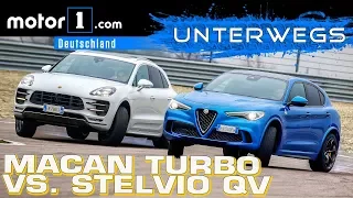 Alfa Romeo Stelvio QV vs. Porsche Macan Turbo PP | UNTERWEGS mit Daniel Hohmeyer