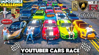 GTA 5: Indian Youtubers Super Cars Fastest Drag Race + Speed Test!🔥 SHOCKING RESULTS! GTA 5 MODS!