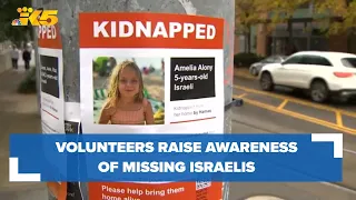 Seattle area Israeli community puts up posters to spread message of those missing in Hamas attack