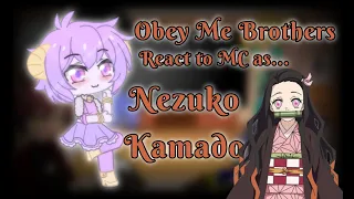 Obey me react to MC as Nezuko Kamado (REQUESTED)