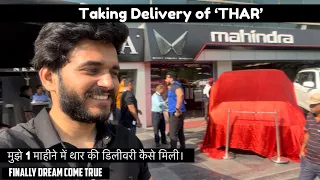 Taking Delivery of Mahindra 'THAR' Rwd 4x2 || Finally Thar🚘 mil hee gayi🤩 || #thar #thardelivery