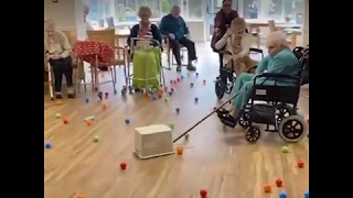 Elderly residents at care home play human game of Hungry Hungry Hippos amid coronavirus outbreak