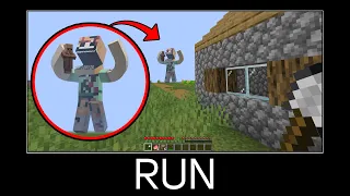 Minecraft wait what meme part 461 (Scary Mutant Alex and Villager)