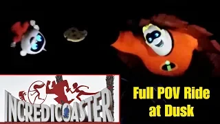 Incredicoaster FULL Dusk POV Ride at Disneyland, Pixar Pier Incredibles Roller Coaster DCA