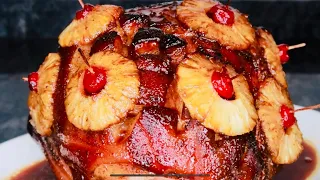THE BEST Pineapple Brown Sugar Glazed Holiday Ham Recipe