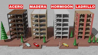 💥Materiales de construcción: Simulación de 5 terremotos