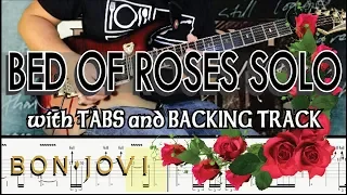 BON JOVI | BED OF ROSES GUITAR SOLO with TABS and BACKING TRACK | ALVIN DE LEON (2019)