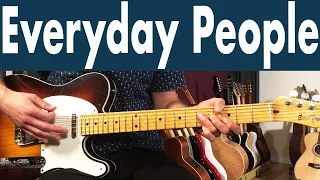 How To Play Everyday People On Guitar | Sly & The Family Stone Guitar Lesson + Tutorial