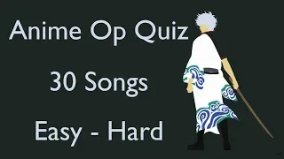 Anime Opening Quiz - 30 Openings (Easy - Hard)