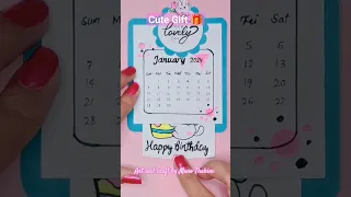 Cute Gift 🥰  Birthday Calendar Card 🥳🎂 #shorts