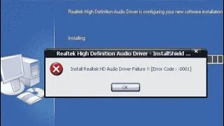 Fix Error Code Install Realtek HD Audio Driver Failure 0001 ( -0001 High Definition Pop-up Windows)