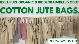 Cotton Jute Bags Manufacturer & Exporter || Cotton Jute & Jute Bags Export from India