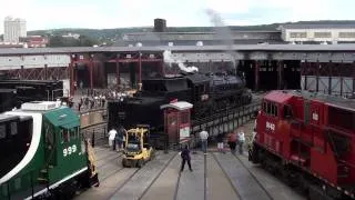 Railfest 2010 - CP 2317's goodbyes and equipment moves on September 5, 2010