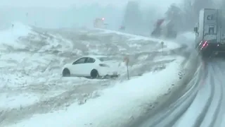 Canadian Winter 🇨🇦🇨🇦🇨🇦🍁🍁🍁 HWY 401-402 Ontario