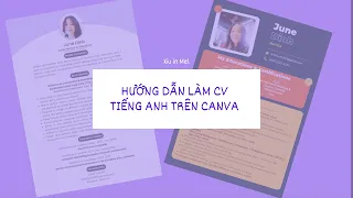 Vlog #2  - hướng dẫn làm CV tiếng Anh trên Canva (Free)