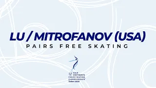 Lu/Mitrofanov (USA) | Pairs FS | ISU FC FS Championships 2022 | Tallinn | #FigureSkating