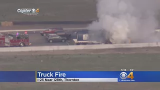 Garbage Truck Erupts In Flames During Morning Rush Hour