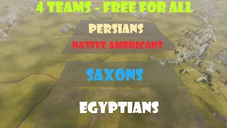 Saxons vs Persians vs Egyptians vs Native Americans | Free 4 All | Ultimate Epic Battle Simulator 2