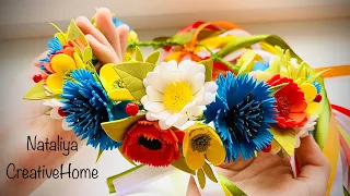 МК/DIY 🌼Віночок з польових квітів. Фоаміран / Foam wildflowers / @nataliyacreativehome3135