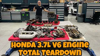 Knocking Acura TL MDX 3.7L V6 J37A4 Complete Engine Teardown | What Failed Inside this J Engine?