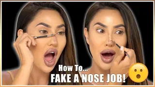 NOSE JOB WITHOUT PLASTIC SURGERY! ... **NOT Clickbait!** | BrittanyBearMakeup
