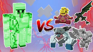 Emerald Golem VS Mowzie's Mobs - Mob Battles In Minecraft