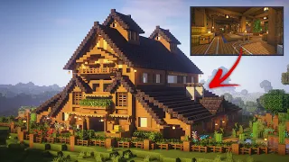 Minecraft: How to build a Barn tutorial!                                   (ULTIMATE FARM)