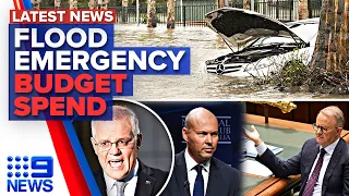 Major flooding in Northern NSW, Budget spending not about votes, insists PM | 9 News Australia