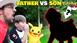 Father Vs Son Pokemon Battle! Pikachu and Dog Ick Challenge (FGTeeV Gameplay)