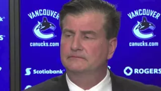 Jim Benning is a mess at the Canucks year-end media day