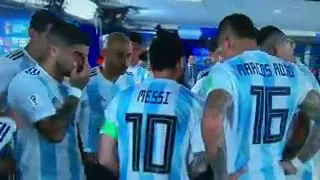 Leo Messi motivates team-mates